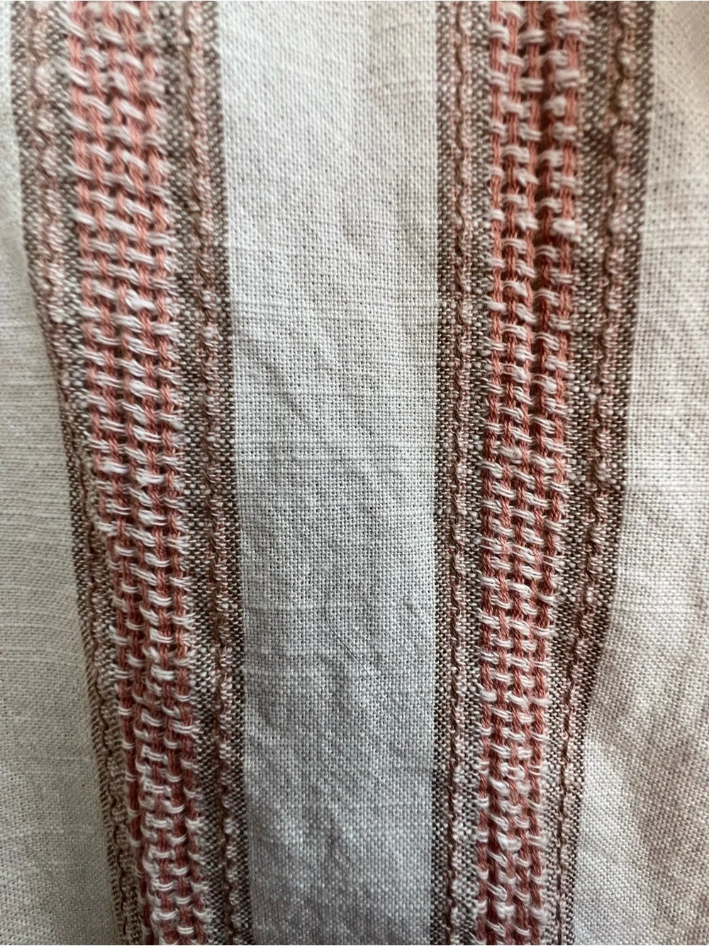 Banana Republic Standard Textured Camp Collar Shirt Men’s M Pink White Striped